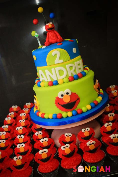 11 Sesame Street Fondant Cakes Photo Sesame Street Birthday Cake Toppers Sesame Street 1st