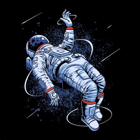 O Vetor De Ilustra O De Astronauta Caindo Vetor Premium