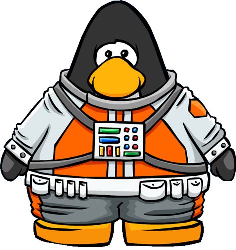 Orange Space Suit From A Player Crd Club Penguin Free Transparent