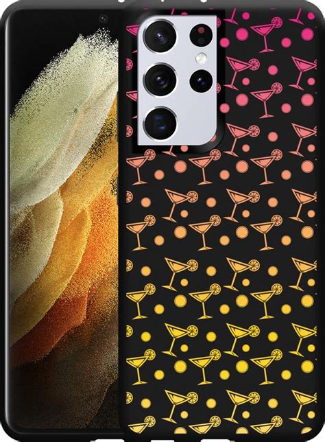 Hoesje Geschikt Voor Galaxy S Ultra Zwart Cocktails Bol