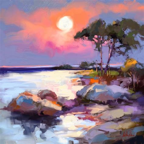 Colorful Sunset Beautiful Digital Oil Painting By Mikko Tyllinen In