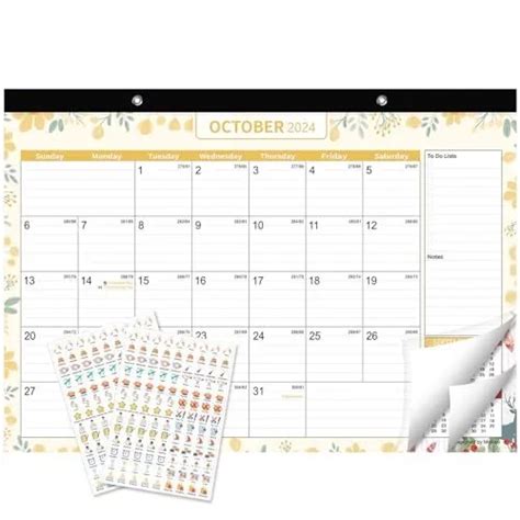 Calendrier De Bureau Grand Calendrier Mural Mensuel De