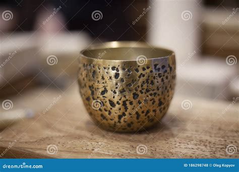 A Metal Bowl with a Beautiful Engraving. Stock Photo - Image of ancient ...