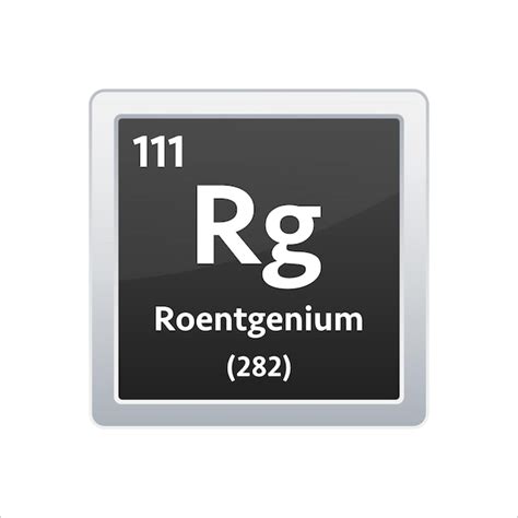 S Mbolo Roentgenium Elemento Qu Mico Da Tabela Peri Dica Ilustra O Em