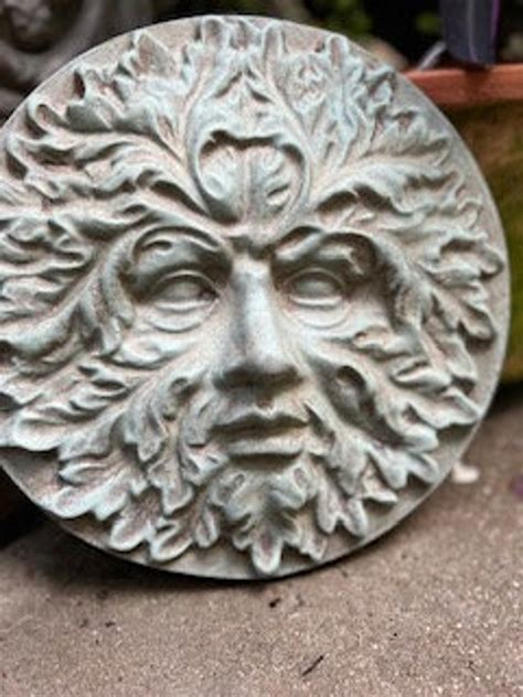 Green Man Wall Plaque Green Man Garden Plaque Green Man Etsy