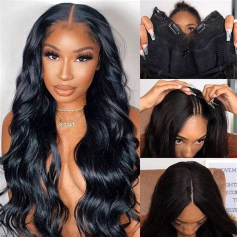 Amazon Density U Part Human Hair Wig Body Wave For Black