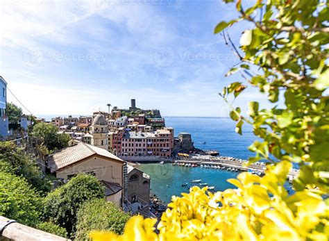 Panorama over the historic coastal village of Manarola 14602367 Stock ...