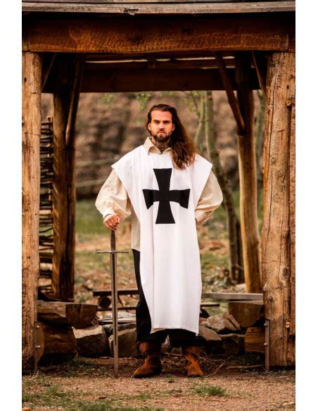 Knights Templar Tunic Whiteblack ⚔️ Medieval Shop