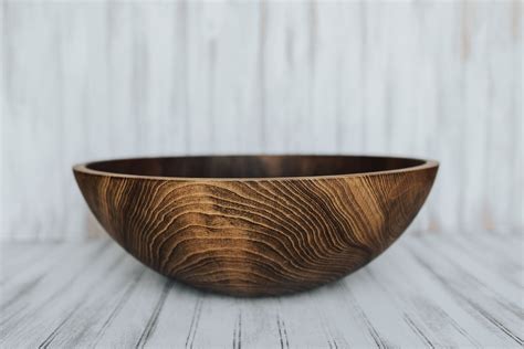 20 Inch Beech Bowl With Dark Walnut And Bee S Oil Finish Holland Bowl