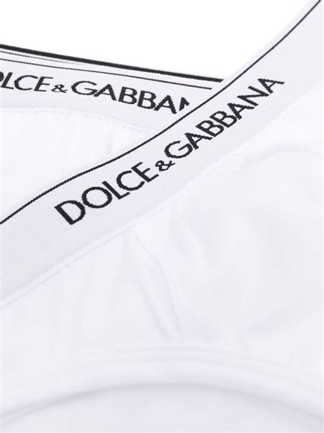 Dolce Gabbana Cueca Logo No Cós Branco FARFETCH BR