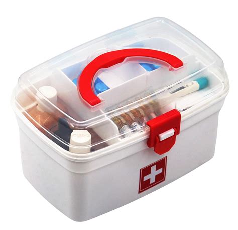 Naivete Plastic Rectangular Medicine Box Medical Box First Aid Box