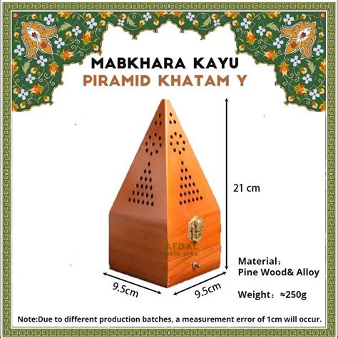 Bakhoor Burner Pembakar Kemenyan Arab Hari Raya Ramadan Gift Pyramid