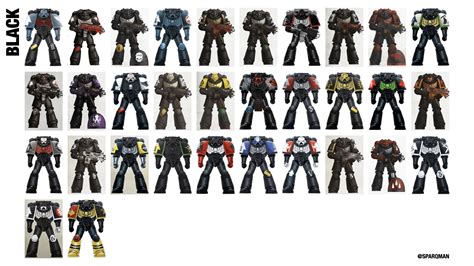 Space Marine Chapters Sorted by Color : r/spacemarines