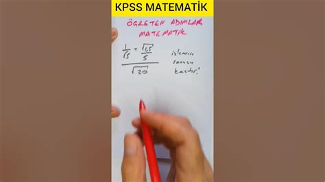 2023 Kpss ÇikmiŞ Sorulari Koklu Sayilar Soru ÇÖzÜmÜ Kpss Tyt