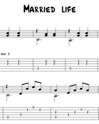 Married Life OST Up For Guitar Guitar Sheet Music And Tabs