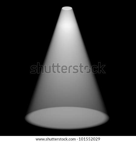 Single White Spotlight Shining On Stage For Highlighting A Product