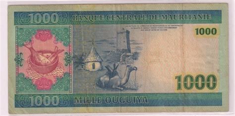 Mauritania 1000 Ouguiya Used 2004 Currency Note KB Coins Currencies