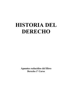 Historia DEL Derecho Esquemas Manual HISTORIA DEL DERECHO TEMA 1