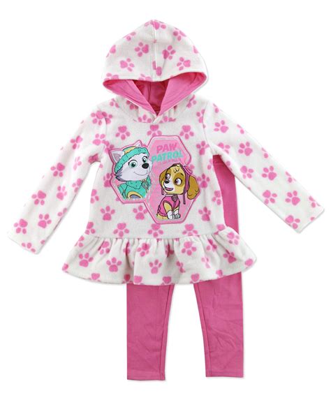 Nickelodeon Paw Patrol Infant And Toddler Girls Fleece Hoodie And Leggings