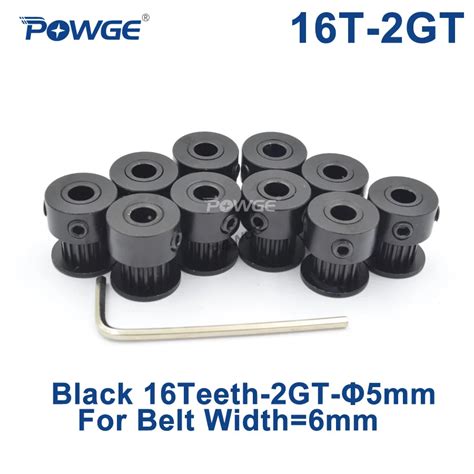 Powge Black Teeth Mgt Gt Timing Pulley Bore Mm Small Backlash For