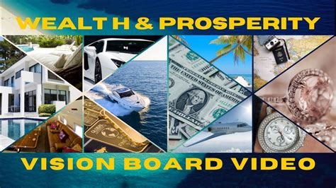 Vision Board Video Wealth Prosperity Lifestyle Inspiration Youtube