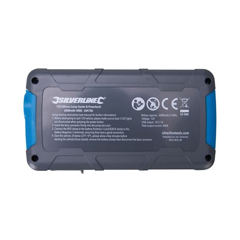 Silverline 12v Lithium Jump Starter And Powerbank Sk Automotive