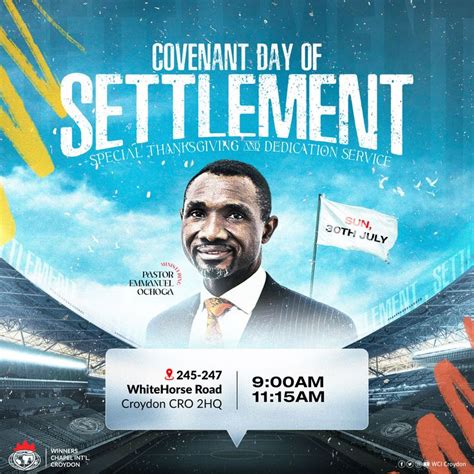 Covenant Day Of Settlement Church Graphic Design Social Media Design