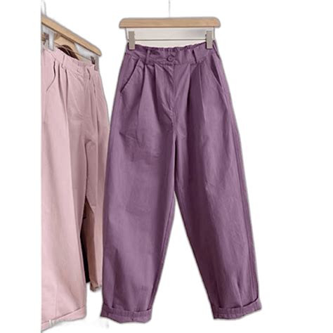 Miscellaneous Wind Purple Cotton Cotton And Lacked Wide Leg Pants Female Summer Thin Loose