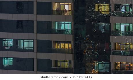 Night View Exterior Apartment Building Timelapse Stock Photo 1531982417 ...