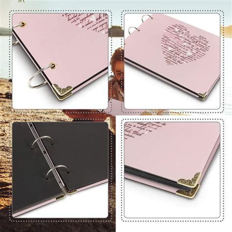 Buy ThxMadam Pink Scrapbook Photo Album Wedding Guest Book 3 Ring