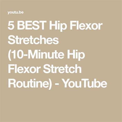 5 BEST Hip Flexor Stretches (10-Minute Hip Flexor Stretch Routine ...