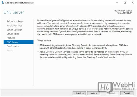 Installation Et Configuration Dun Serveur Dns Sur Windows Server