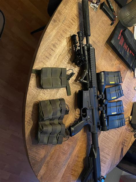 Umarex Hk417 Aeg Dmr Replica Incl 4 Mags And Pouches