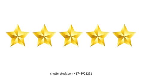 Five Golden Rating Star Vector Illustration Stock Vector Royalty Free