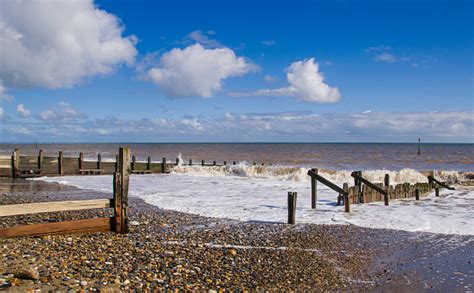 Hornsea Beach Stock Photo - Download Image Now - Beach, Cloud - Sky ...