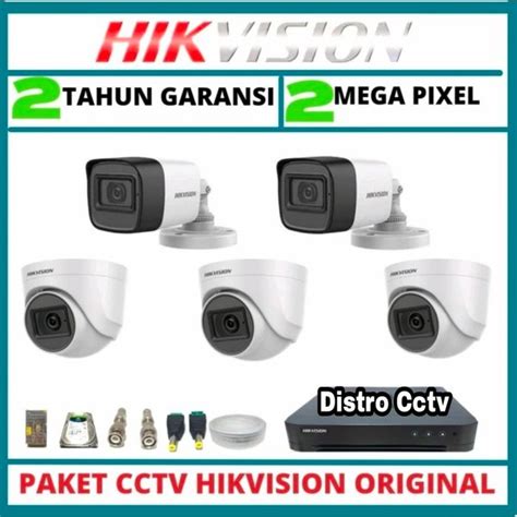 Jual Paket Camera Cctv Hikvision 8ch 2mp Turbo HD 5 Kamera Indoor