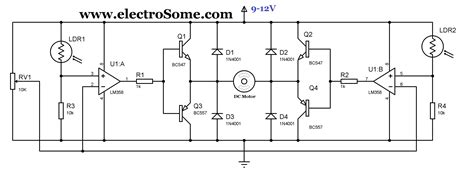 Solar Panel Tracker Circuit Diagram