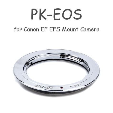 Lens Mount Adapter PK EOS Pentax PK Lens To Canon EOS EF EFS Camera