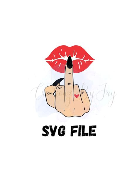 Middle Finger Kiss Svg Etsy Australia