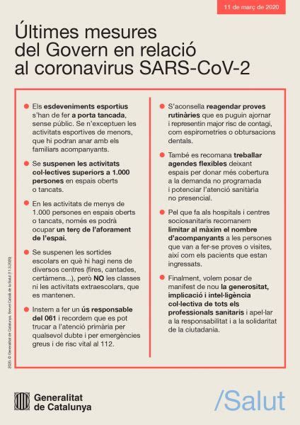 Recomanacions Del Govern En Relaci Al Coronavirus