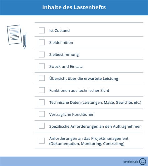 Lastenheft Aufbau Beispiele Kostenlose Vorlage