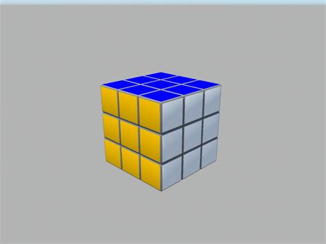 Rubiks Cube 3D Model - FlatPyramid