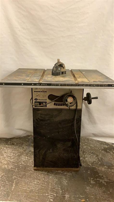 Sold Price Rockwell Table Saw Model 34 580 Invalid Date Mst