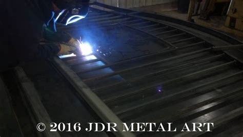 Double Arched Top Driveway Gate Custom Driveway Gates By Jdr Metal Art