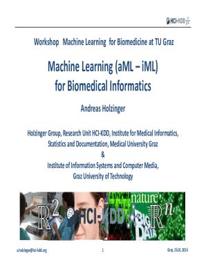 Fillable Online Machine Learning AML IML For Biomedical Informatics