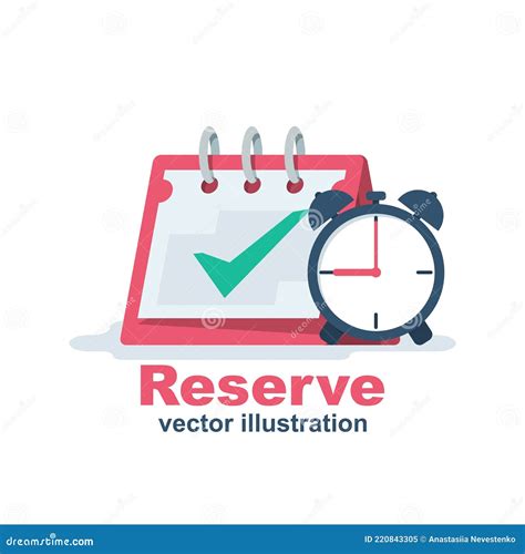 Icono De Reserva Calendario Y Reloj Fecha Y Hora Ilustraci N Del