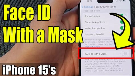 IPhone 15 15 Pro Max How To Turn On Off Face ID With A Mask YouTube