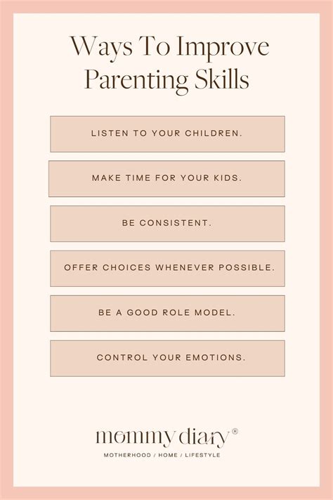 Ways To Improve Parenting Skills Mommy Diary