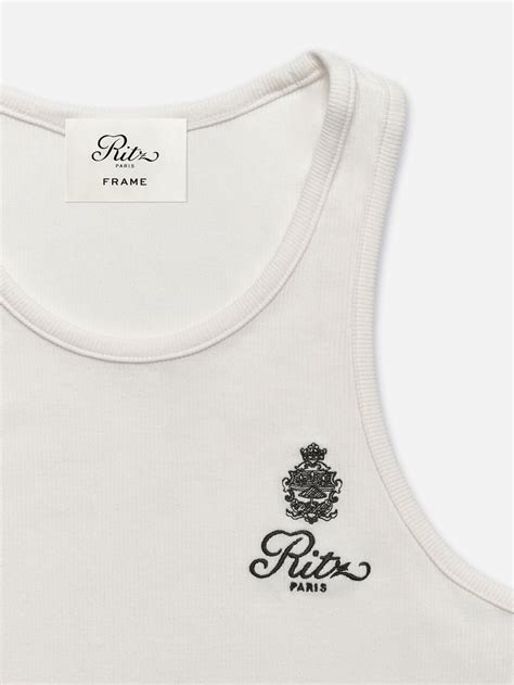 Ritz Womens Rib Tank White Frame