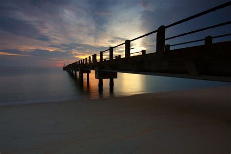 Free Images Beach Sea Water Ocean Horizon Dock Sunrise Sunset